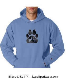Champion Adult Powerblend Hooded Sweatshirt Design Zoom