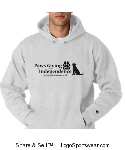 Champion Adult Powerblend Hooded Sweatshirt Design Zoom
